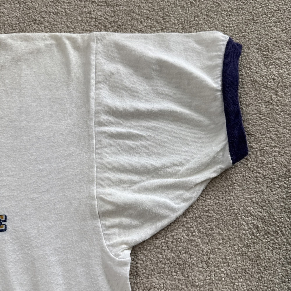 Vintage 70s 80s Blue Bar Champion Tennessee Tech TTU Ringer T Shirt XL USA - Picture 12 of 16